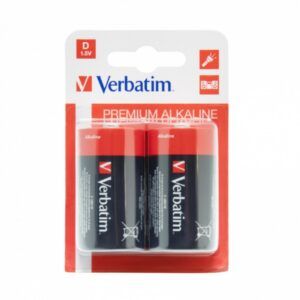 PILAS Verbatim ALKALINA Tipo-D LR20 Pack-2u.