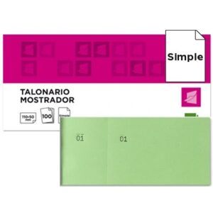 TALONES L.P. MOSTRADOR 50x110 Numerados C/Matriz (Amarillo)