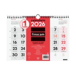 CALENDARIO Finocam PARED (Grandes M) Para ESCRIBIR