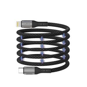 CABLE USB TIPO C A LIGHTNING 1 METRO 27W BLACK NYLON MAXLIFE
