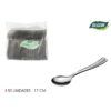 SET 50 CUCHARAS 17CM PLASTICO REUTILIZABLE PLATA ALGON