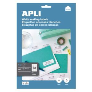 ETIQUETA Apli A-4 70x25,4 Ink/Laser/Copy. (10-H) 40u.