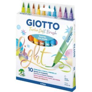 ROTULADOR Giotto Turbo Soft Brush 10-Colores Pastel