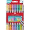 ROTULADOR Faber-Castell 10-Colores PASTEL DOBLE PUNTA
