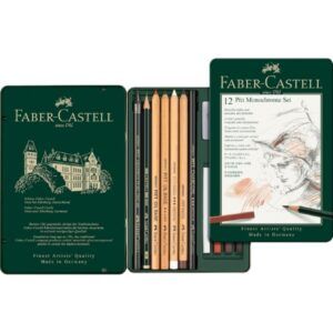 LAPICES MONOCHROME Faber-Castell PITT 12-Piezas