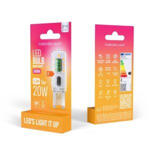 BOMBILLA LED G9 2.2W 200 LUMEN LUZ CALIDA FOREVER