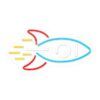 LAMPARA DECORATIVA NEON LED ROCKET FOREVER