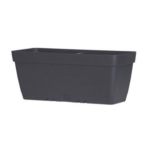 MACETA RECTANGULAR 40CM ANTRACITA CON DEPOSITO DE AGUA ARTPLAST