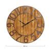 RELOJ DE PARED VINTAGE MADERA OSCURA 80CM