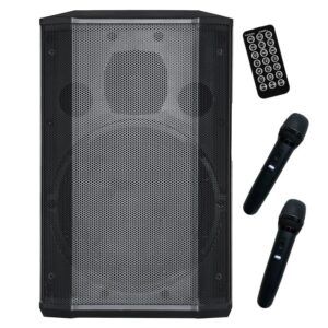 ALTAVOZ AUTOAMPLIFICADO PRO600 8" 500W CON BATERÍA + 2 MICROS SERIE PRO