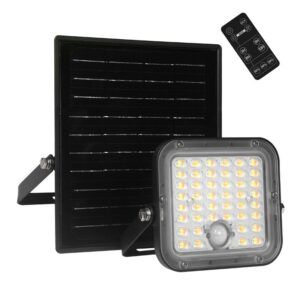 FOCO LED SOLAR 10W 1500LM CON SENSOR + MANDO + CCT 3000K/6000K ELBAT