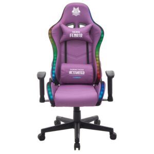 SILLA GAMING RGB SERIE FENRIR VIOLETA CROMAD