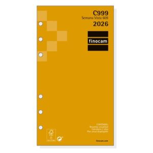 RECAMBIO AGENDA Finocam C999 609 Horizontal Semana/Vista