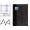CUADERNO Oxford A-4 Cuadro-5mm 80-H  NEGRO
