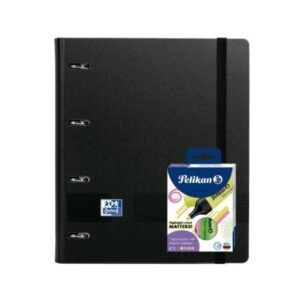 CARPEBLOC Oxford L&G A4+ 4-Anillas 35mm 5x5 90gr. NEGRO