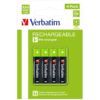 PILAS Verbatim ALKALINA AAA HR03 4u. RECARGABLES Premium