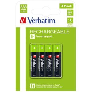 PILAS Verbatim ALKALINA AAA HR03 4u. RECARGABLES Premium