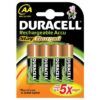 PILAS Duracell RECARGABLE AA LR06  RX06 (Pack 4u.)