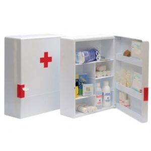 BOTIQUIN PRIMEROS AUXILIOS Plastico C/Cerradura, C/Contenido