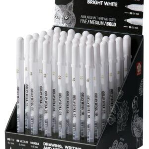 ROTULADOR Sakura GELLY 0.5 mm, 0.8 mm y 1.0 mm BLANCO