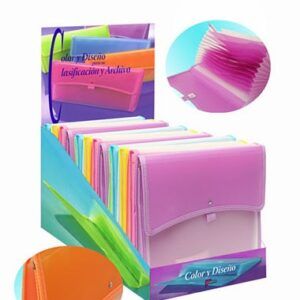 CARPETA CLASIFICADOR FUELLE 12-Dptos CANDY