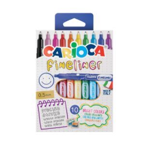 ROTULADOR Carioca FINILINER 10-Colores (2-Puntas)