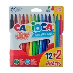 ROTULADOR Carioca JOY 12+2-Colores C/Cartón