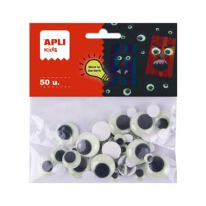 OJOS MOVILES GLOW IN THE DARK B/50u.
