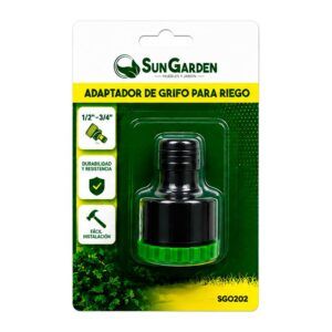 ADAPTADOR DE GRIFO 1/2" - 3/4" PARA RIEGO SUNGARDEN