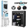 ARMARIO TELA 9 ESTANTES/2 BARRAS 150x45x172CM COMPACTOR