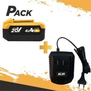 BATERIA 20V 4AH BLIM + CARGADOR DE BATERÍA RÁPIDO 20V BLIM