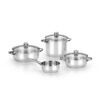 BATERIA DE 4 COCINA PIEZAS ACERO INOX OPTIMA TAPAS VIDRIO MONIX