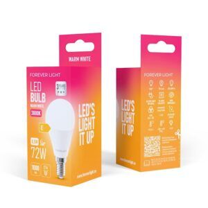 BOMBILLA LED G45 | 8.5W | 1000LM | E14 | LUZ CALIDA | FOREVER