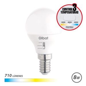 BOMBILLA LED G45 | 8W | 710LM | E14 | LUZ CALIDA/BLANCA/FRIA | ELBAT