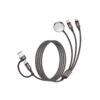 CABLE USB-A/C 3 EN 1 2X USB-C Y CARGADOR MAGNETICO PARA SMARTWATCH CX040 XO