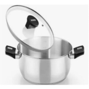 CACEROLA ACERO INOX CON TAPA VIDRIO 26CM ELITE MONIX