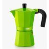 CAFETERA ITALIANA 6 TAZAS ALUMINIO VERDE MONIX