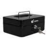 CAJA DE CAUDALES METÁLICA CON LLAVE 9X20X16CM 3 COMPARTIMENTOS CROMAD