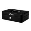 CAJA DE CAUDALES METÁLICA CON LLAVE 9X25X18CM 5 COMPARTIMENTOS CROMAD