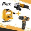 CALADORA 500W + RADIAL 115MM 600W + TALADRO 12V | BATERIA 1.5AH BLIM
