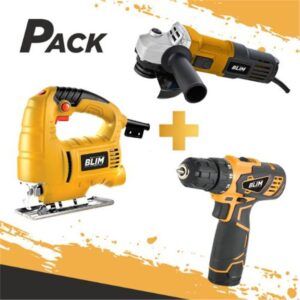 CALADORA 500W + RADIAL 115MM 600W + TALADRO 12V | BATERIA 1.5AH BLIM
