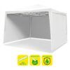 CARPA ACERO RAFIA 3X3 METROS BLANCA + 3 PAREDES PARA CARPA PLEGABLE
