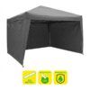 CARPA PLEGABLE ACERO 3X3 METROS GRIS + 3 PAREDES PARA CARPA PLEGABLE