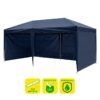 CARPA PLEGABLE ACERO 3X6 METROS AZUL OSCURO + 4 PAREDES PARA CARPA PLEGABLE