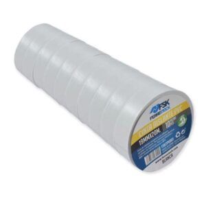 CINTA AISLANTE PVC 19MMX20M BLANCA 10UD FONTASTOCK