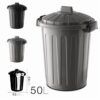 CUBO DE BASURA CON TAPA GRIS 50 LITROS OSKAR