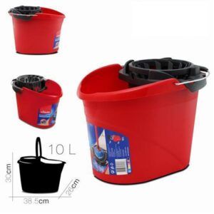 CUBO OVALADO 10 LITROS CON ESCURRIDOR SUPERFACIL VILEDA