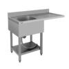 FREGADERO INDUSTRIAL 140X70X85CM CUBETA IZQUIERDA Y ESTANTE CHEF PRO
