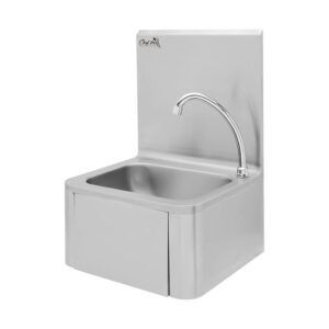 FREGADERO MURAL ACERO INOX PROFESIONAL CON GRIFO Y DISPENSADOR CHEF PRO