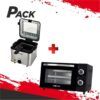 FREIDORA 1.5 LITROS INOXIDABLE 1000W + HORNO 10 LITROS 650W INOX